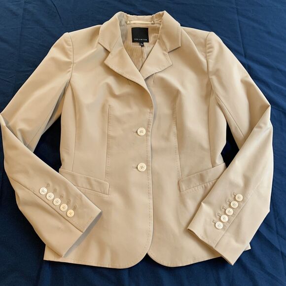 The Limited Blazer Suit Jacket 6 Tan Beige Y2K Preppy Minimal Career Work Slim - Picture 1 of 8